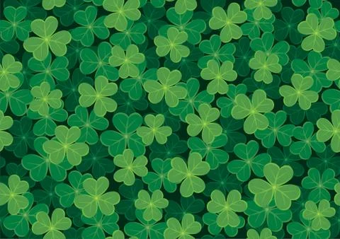 Seamless Clover Pattern Stock Illustration
