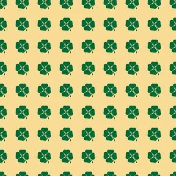 Seamless clover pattern for st patrick day. illustration for spring. Stock Illustration