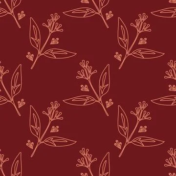 Seamless cloves pattern Illustrazione stock