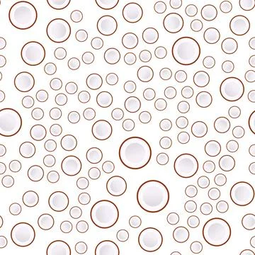 Seamless coconut vector pattern. Minimalistic food background. Vitamins イラスト素材