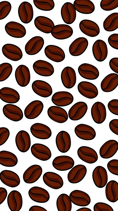 Seamless Coffee Bean Pattern Motion Background for Cafe and Coffee Branding Stock Footage 344791889