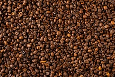 Seamless Coffee Beans Background Texture Top View Full Frame Stock Photos