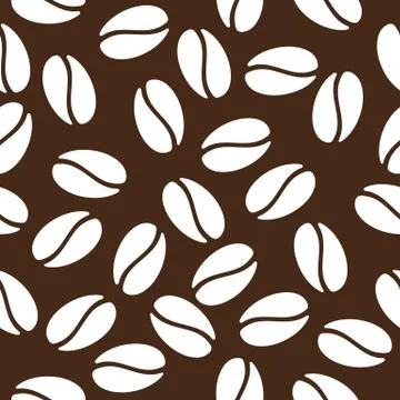 Seamless coffee beans Stock Illustration