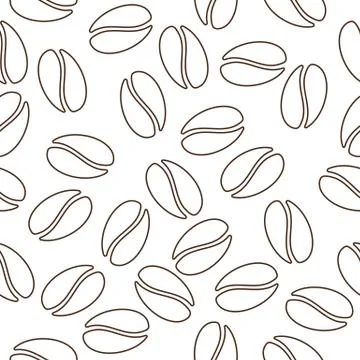 Seamless coffee beans Stock Illustration
