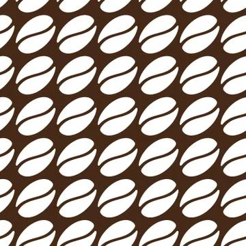 Seamless coffee beans Stock Illustration