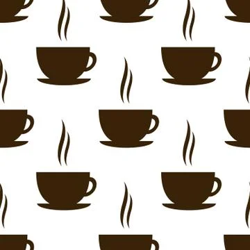 Seamless Coffee Cup Stock Illustration