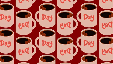 Seamless Coffee Cup Pattern Background with Cute Daily Coffee Theme Stock Footage 345104920