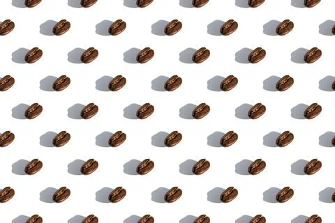Seamless coffee pattern background Stock Photos