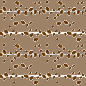 Seamless coffee pattern. Coffee beans. Packaging. Cover. Design of banners. Illustrazione stock