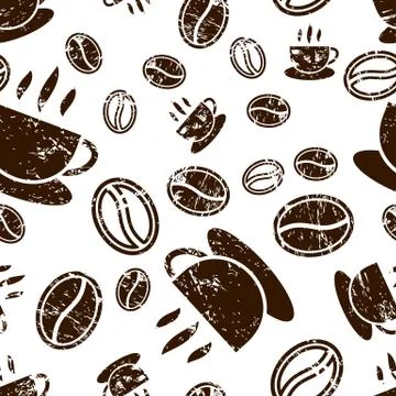Seamless coffee pattern Stock Illustration
