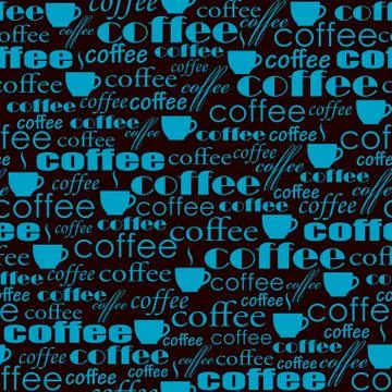Seamless coffee pattern Stock Illustration