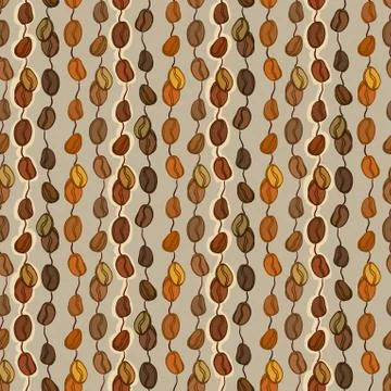 Seamless coffee texture Stock Illustration