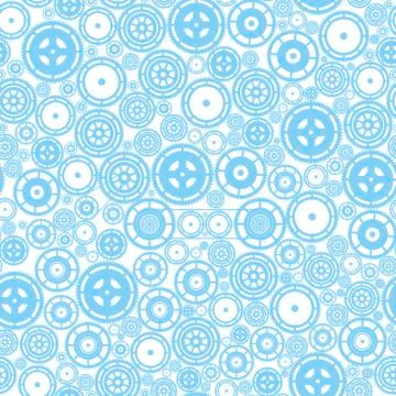 Seamless cogwheel pattern Illustrazione stock