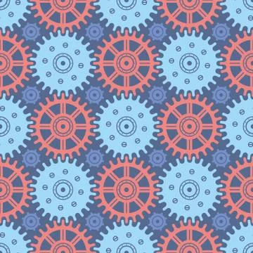 Seamless Cogwheel Pattern Stock Illustration