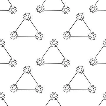 Seamless cogwheel triangles Stock Illustration