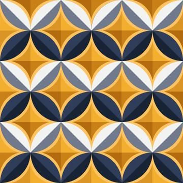 Seamless colofull pattern of leaves and rhombuses Stock Illustration