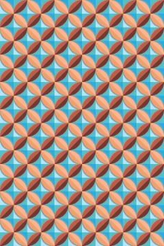 Seamless colofull pattern of leaves and rhombuses Stock Illustration