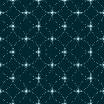 Seamless colofull pattern of leaves and rhombuses Stock Illustration