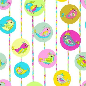 Seamless color background of parrot Illustrazione stock