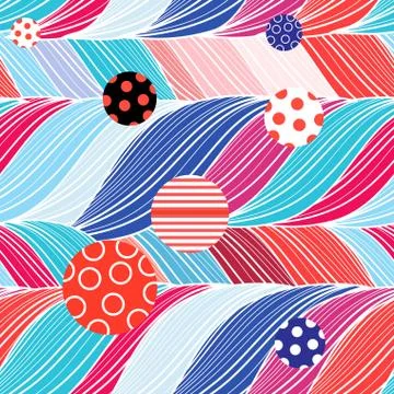 Seamless color brightly wavy pattern Stock Illustration