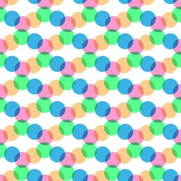 Seamless color geometric circle pattern for texture, textiles, packaging, and Stock Illustration