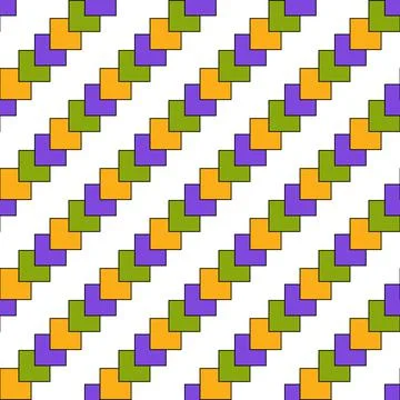 Seamless color geometric pattern of squares for texture, textiles, packaging, Stock Illustration