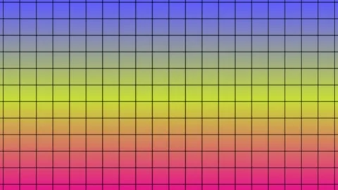 Seamless color gradient grid loop video featuring blue yellow and pink Stock Footage 319524492