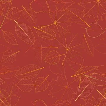 Seamless color leaves pattern. plus EPS10 Stock Illustration