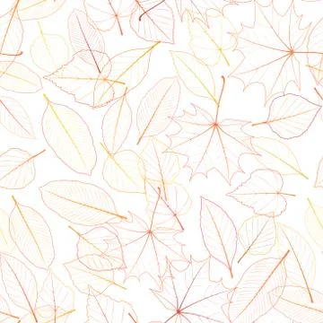 Seamless color leaves pattern. plus EPS10 Stock Illustration