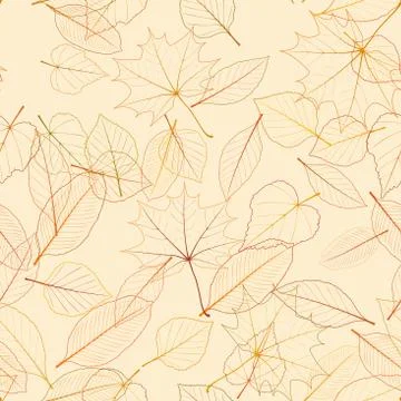 Seamless color leaves pattern. plus EPS10 Illustrazione stock