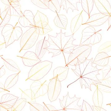 Seamless color leaves pattern. plus EPS10 Stock Illustration