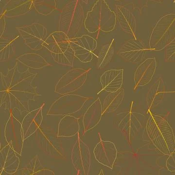 Seamless color leaves pattern. plus EPS10 Illustrazione stock