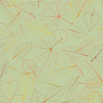 Seamless color leaves pattern. plus EPS10 Illustrazione stock