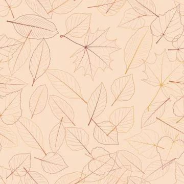 Seamless color leaves pattern. plus EPS10 Stock Illustration