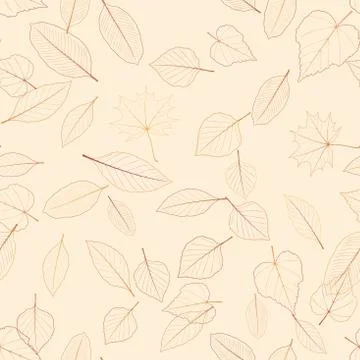 Seamless color leaves pattern. plus EPS10 Stock Illustration
