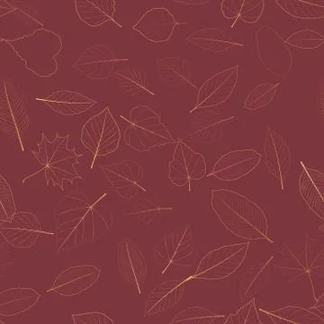 Seamless color leaves pattern. plus EPS10 Stock Illustration