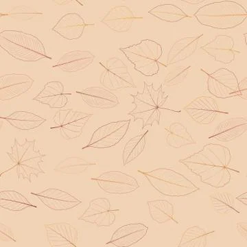 Seamless color leaves pattern. plus EPS10 Stock Illustration