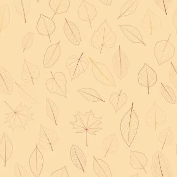 Seamless color leaves pattern. plus EPS10 Stock Illustration