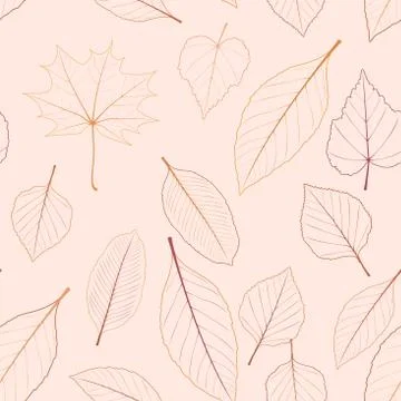 Seamless color leaves pattern. plus EPS10 Illustrazione stock