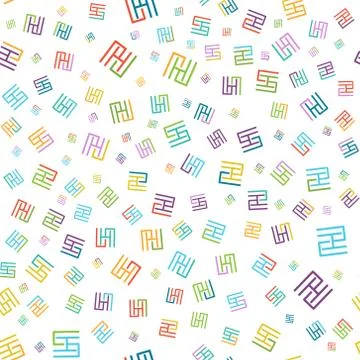 Seamless color pattern of arbitrary lines for background, banner, screen save Stock Illustration