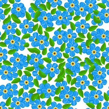 Seamless color pattern with flowers Stock Illustration