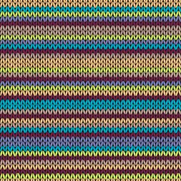 Seamless Color Striped Knitted Pattern Stock Illustration