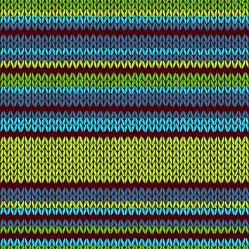 Seamless Color Striped Knitted Pattern Stock Illustration