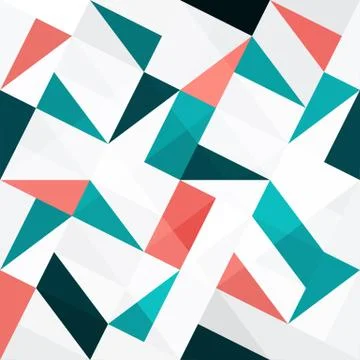 Seamless color triangles abstract background Ilustración de archivo