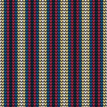 Seamless color vertical knitting pattern Stock Illustration