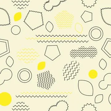 Seamless colored background pattern, various geometric shapes - Vector Stockillustratie