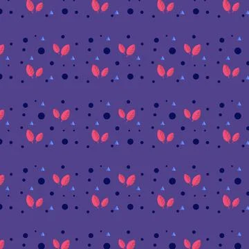 Seamless colored background pattern, various geometric shapes - Vector Stock Illustration