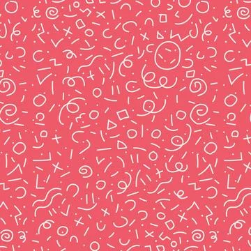 Seamless colored background pattern, various geometric shapes - Vector Sea... Stock Photos