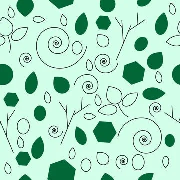 Seamless colored background pattern, various geometric shapes - Vector Sea... Stock Photos