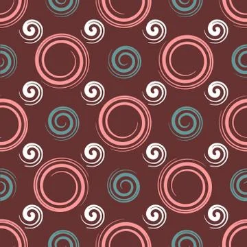 Seamless colored background with spirals Stock Illustration